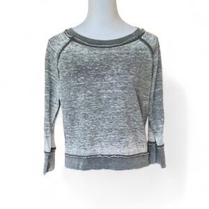 Mudd grey and white long sleeve thin sweater / shirt with a relaxed fit